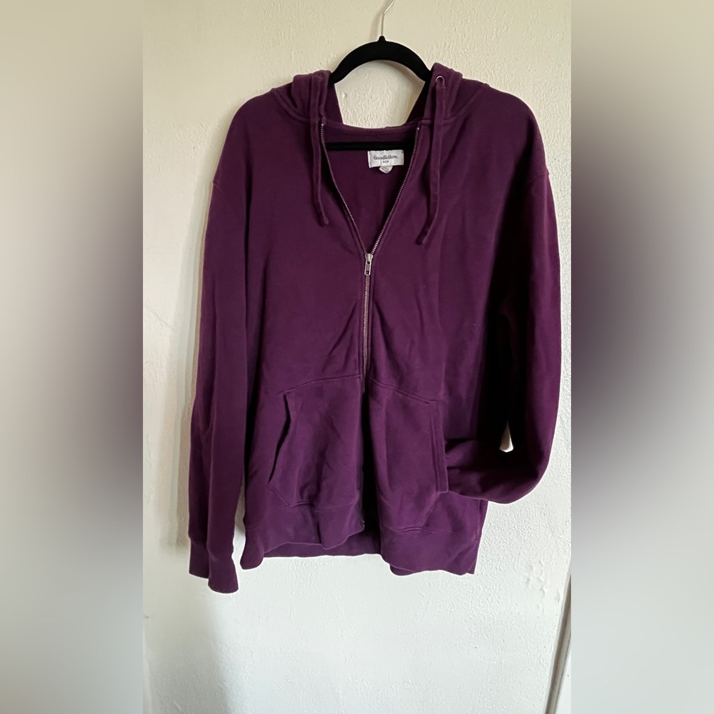 Goodfellow Purple Zippered Hoodie